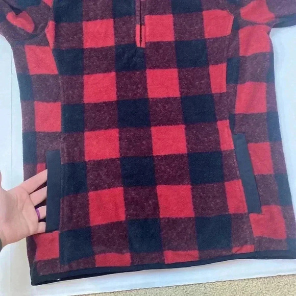 Warranted to be a Pendleton fleece Buffalo print quarter zip pullover - Picture 7 of 10